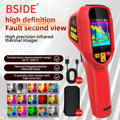New Style Thermal Imaging Camera – 240x240 Infrared Temperature Meter for PCB Repair & Industrial Pipeline Detection