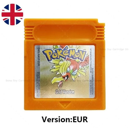 GBC Pokémon Game Cartridge Bundle – Red, Blue, Crystal, Gold, Silver, Yellow & Green, Multi-Language