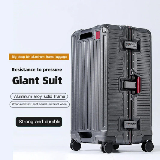 Wide Handle Travel Suitcase – Men’s and Women’s 20/24/26-Inch Carry-On Luggage with PC Aluminum Frame Trolley Case