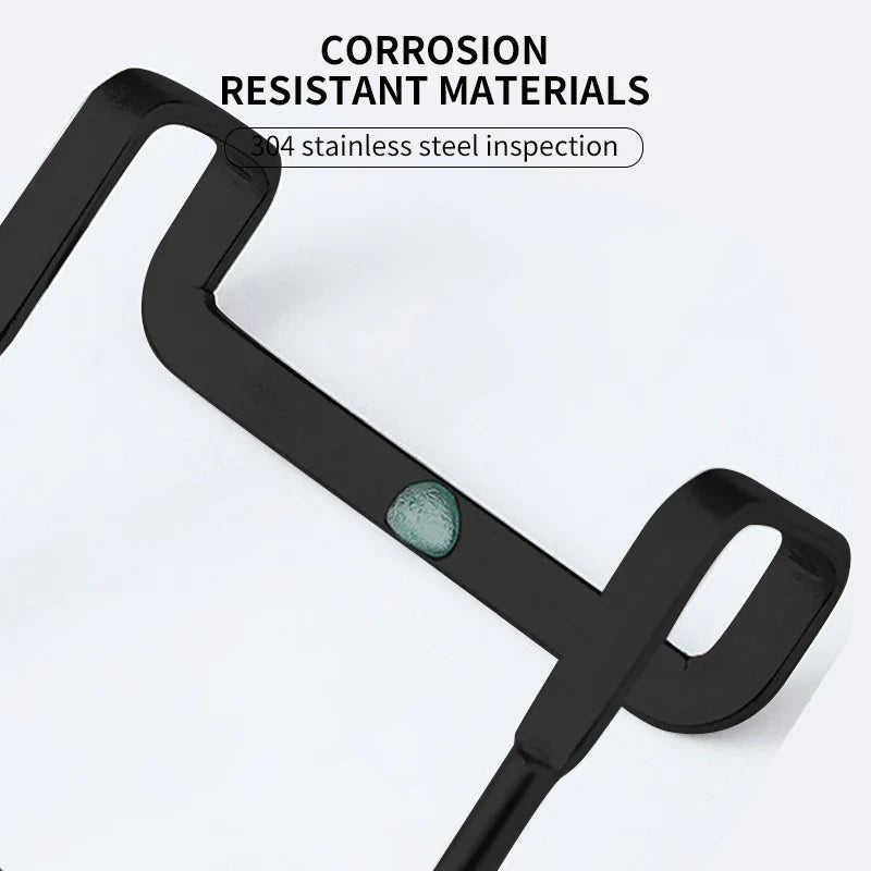 Stainless Steel Double S Hooks — Punch-Free Wall Hangers for Bathroom, Kitchen & Door Towel Storage