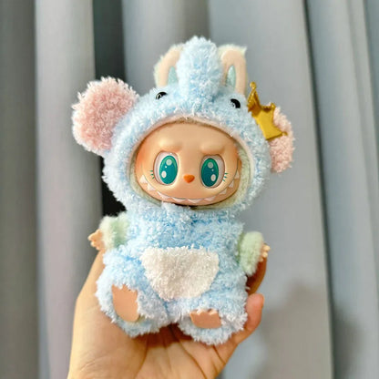 13 Styles Cute Mini Plush Doll Clothes - Outfit Accessories for Kpop Exo Labubu II Idol Dolls, Jumpsuits & Party Clothing