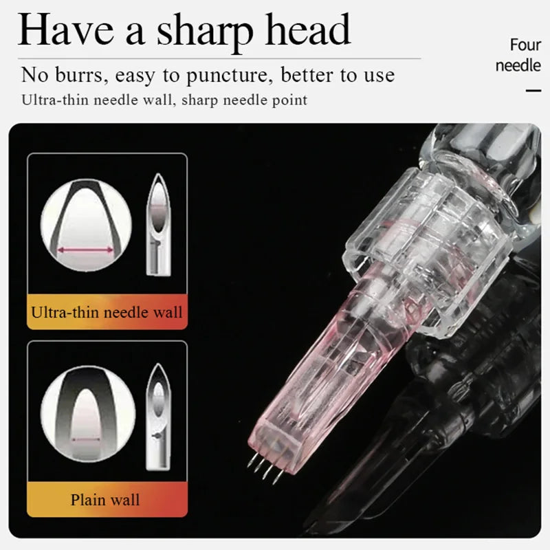 Medical Disposable 34G Powder Needle – Non-Painless Ultrafine Beauty Needle (1.2mm/1.5mm)