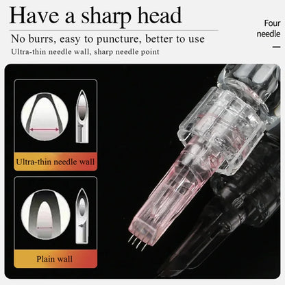 Medical Disposable 34G Powder Needle – Non-Painless Ultrafine Beauty Needle (1.2mm/1.5mm)