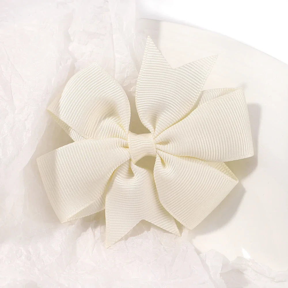 20/40PCS Sweet Candy Color Bow Hair Clip Set – Cute Ribbon Hairpins for Baby Girls & Kids Hair Accessories Gift