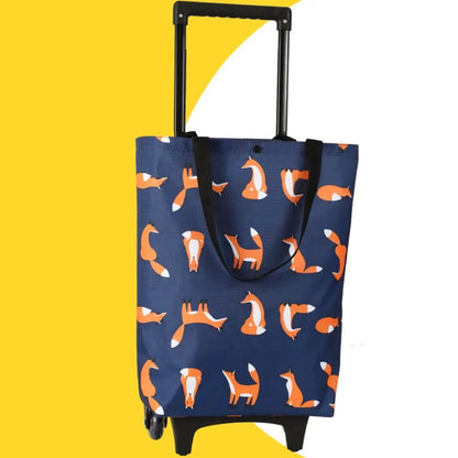 Collapsible Shopping Trolley Bag — Reusable Foldable Grocery Cart with Wheels