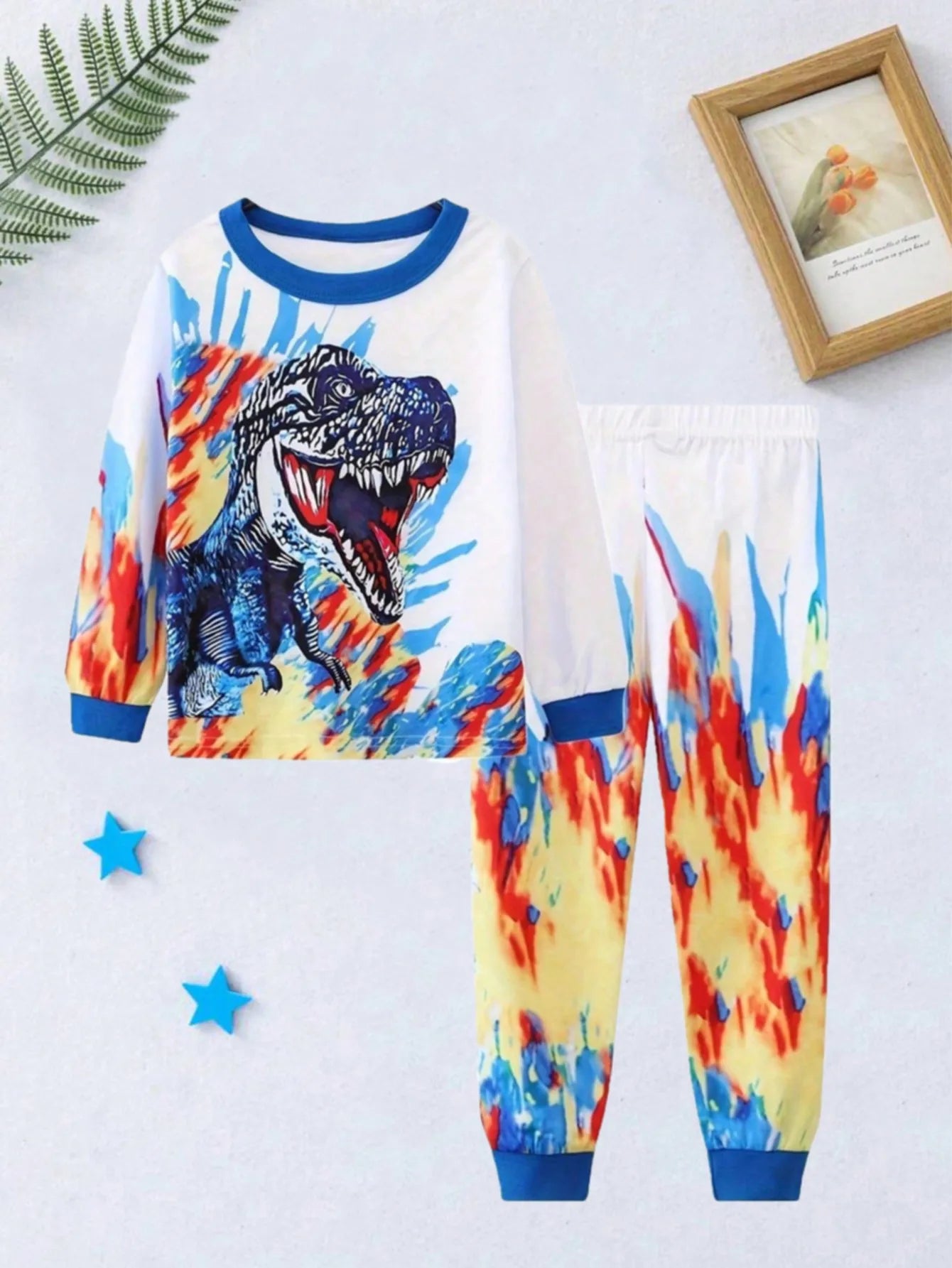 Girls Unicorn Cartoon Pajama Set – Long Sleeve Two-Piece Sleepwear for Kids