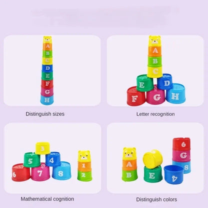 Kids Brain Response Fold Cup Game - Hand Speed Competition & Early Learning Puzzle Toy