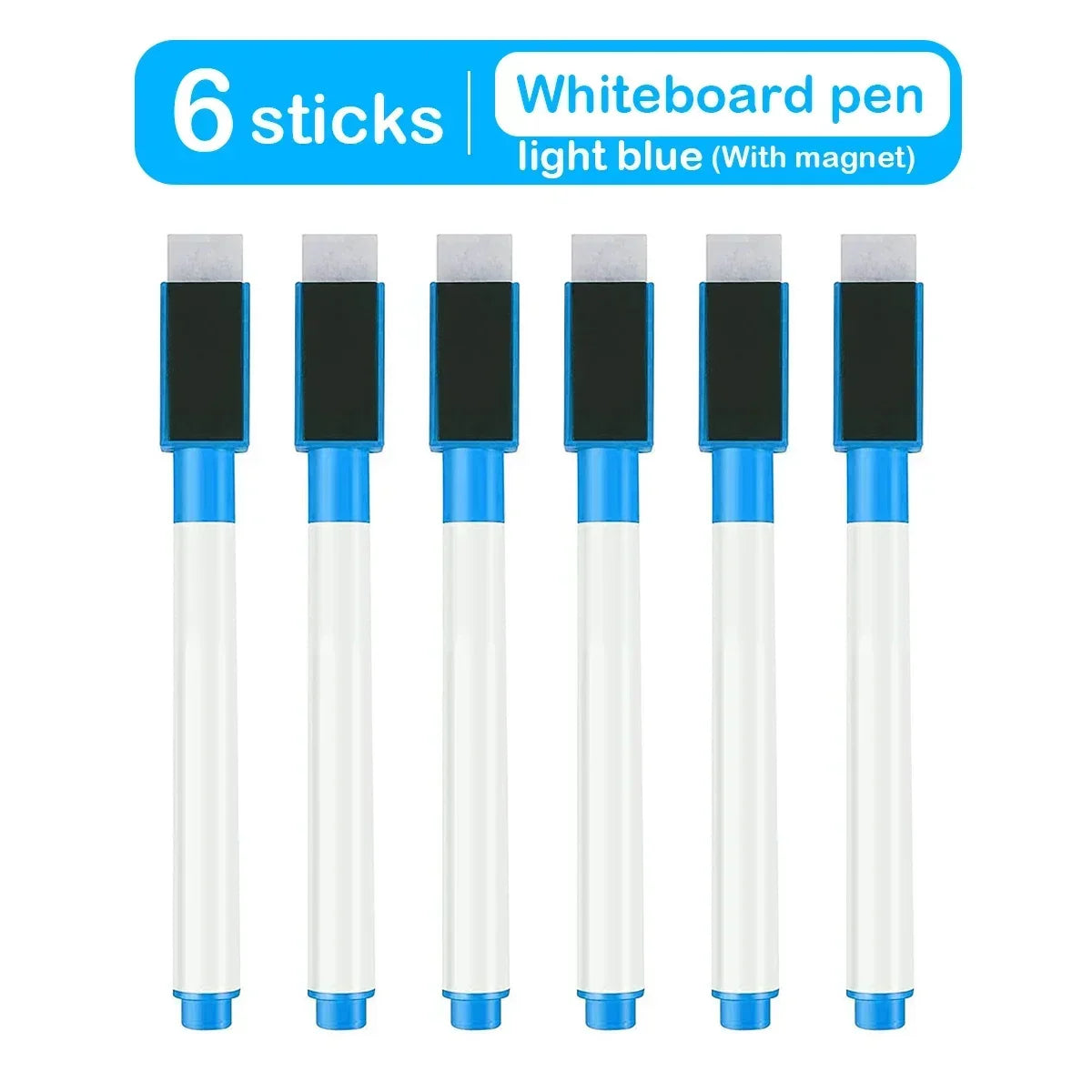 Magnetic Erasable Whiteboard Pen — Colored Blackboard Marker for Classroom, Office, Note-Taking & Teaching Supplies