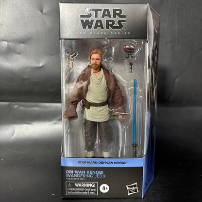 Star Wars Action Figures - Hasbro Black Series Obi-Wan, Darth Vader, Cal Kestis, Boba Fett, Luke & Mandalorian Collectible Toys