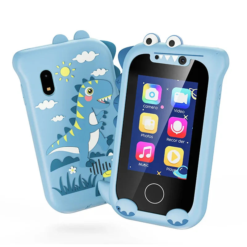Kids Toy Phone with Dual Camera & MP3 - Touchscreen Learning Toy for 3-12 Year Olds, Birthday Gift Idea