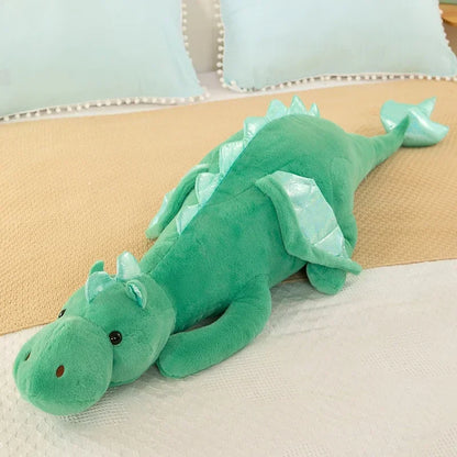 150cm Small Flying Dragon Plush Doll – Soft Stuffed Dinosaur Pillow Cushion, Christmas Gift for Kids & Girls