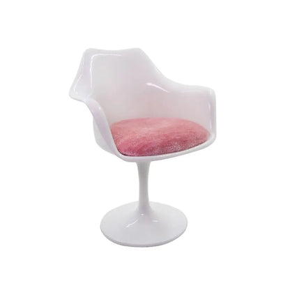 1/6 Scale Doll Round Legged Chair – Miniature Rotating Leisure Chair for Dollhouse & Photo Props