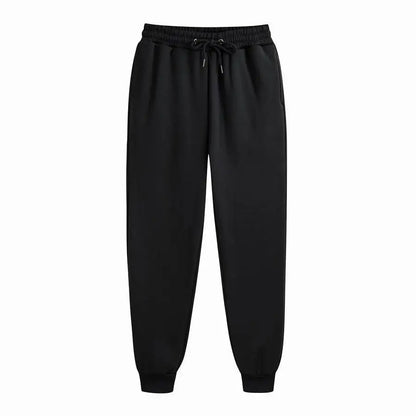 Men's Sweatpants - Spring Autumn Fleece Sport Pants with Drawstring & Pockets, Oversized Casual Trousers