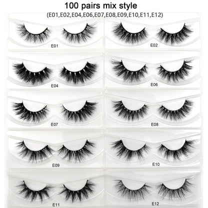Visofree 3D Mink Eyelashes – 30/40/100 Pairs Handmade Full Strip Lashes with Tray, Cruelty-Free False Lashes for Makeup