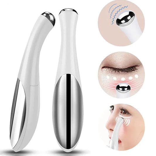 Portable Electric Eye Massage Pen – Lightweight Facial & Eye Care Device with Dry Battery Power