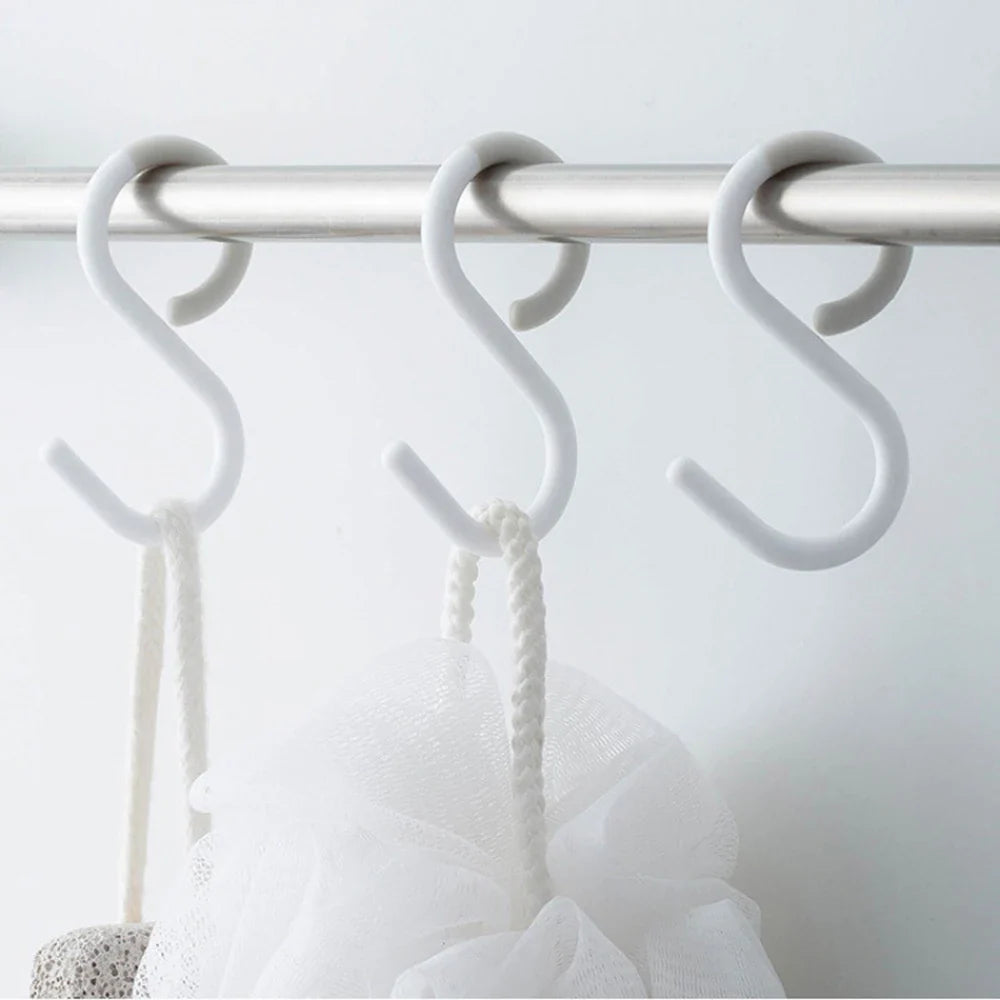 S-Shaped Multi-Purpose Hooks — Flexible Hanging Storage for Wardrobe & Kitchen Accessories