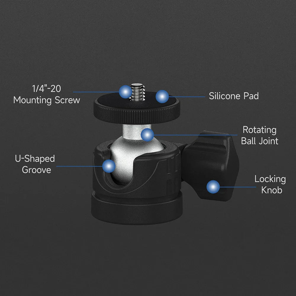 OSMO Mobile 3/OM 4 Tripod Stand with 1/4'' Screw for DJI OSMO Mobile 4/3/2, OSMO Pocket 2, Zhiyun Smooth Q4, Moza, Feiyu
