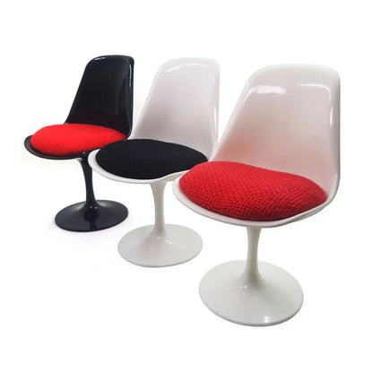 1/6 Scale Doll Round Legged Chair – Miniature Rotating Leisure Chair for Dollhouse & Photo Props
