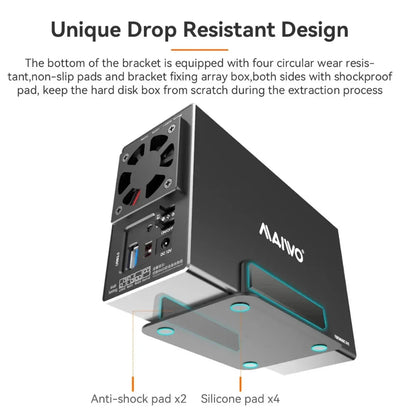 MAIWO 3.5 Inch HDD Case – Dual Bay SATA RAID Storage Enclosure & Docking Station for 2.5/3.5 Inch External Hard Drives