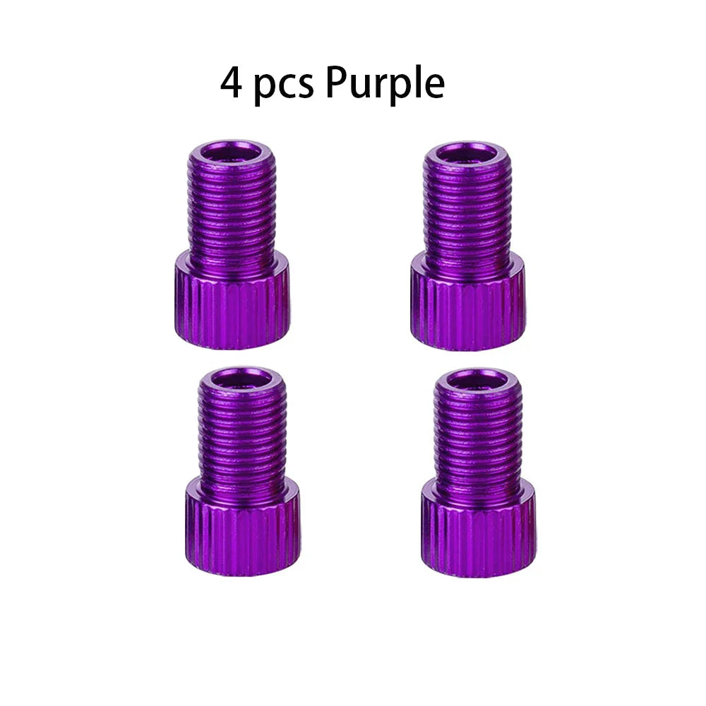 10-Color Aluminum Bicycle Valve Adapter – PRESTA to SCHRADER Converter for Bikes & Cars
