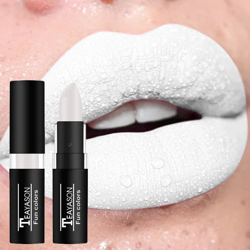 Punk Dark Wine Red Waterproof Lipstick – Easy Color Matte Red Lip Gloss for Facial & Body Painting