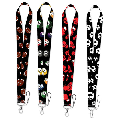 Soccer Ball Lanyard Credential Holder — Key, ID, USB Badge Neck Strap | Gym & Phone Accessories Gift