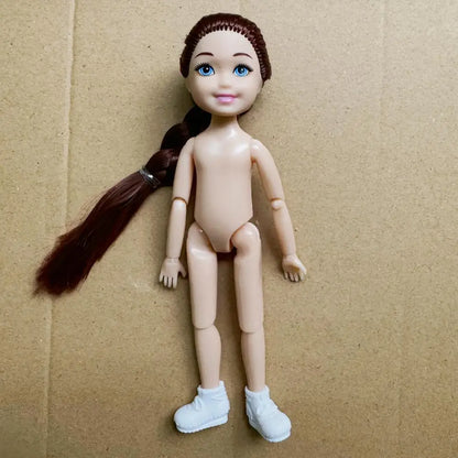 14cm Little Kelly Movable Doll — 5-Inch 1/12 BJD Reborn Toy for Boys & Girls, Dark/Light Skin, White, Blonde & Black Hair