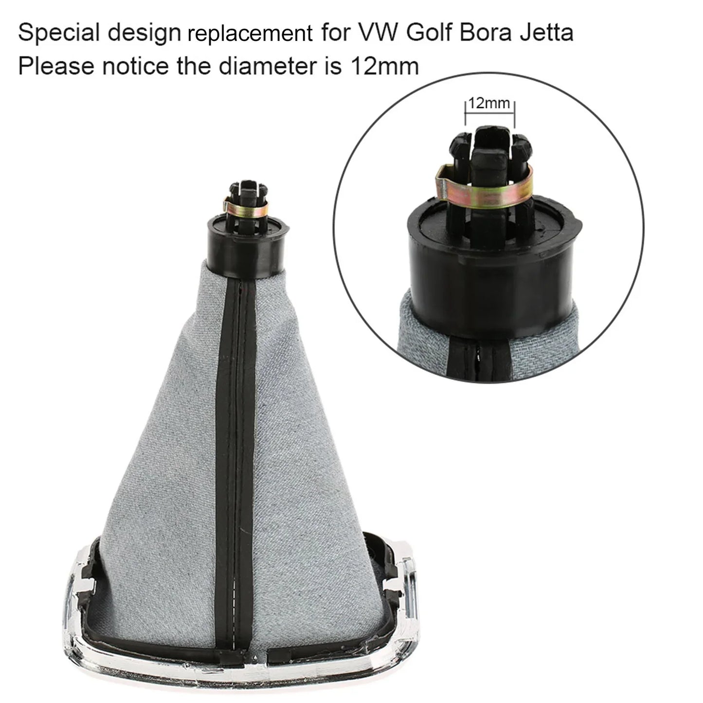 Premium 5-Speed Gear Shift Knob Gaiter Set for VW Golf Bora Jetta GTi MK4 ( 1999 2000 2001 2002 2003 2004 ) - PU Leather
