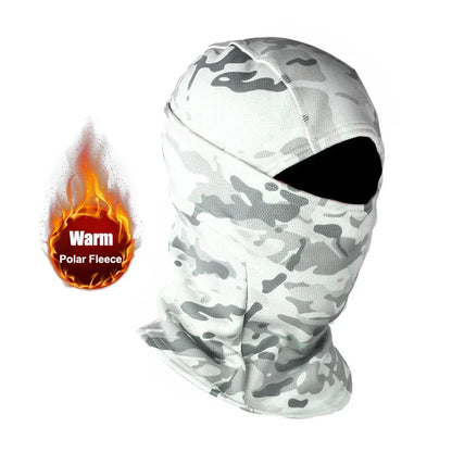 Winter Fleece Camouflage Balaclava – Warm Full Face Mask for Skiing, Cycling & Motorcycling, Cold-Proof Helmet Lining