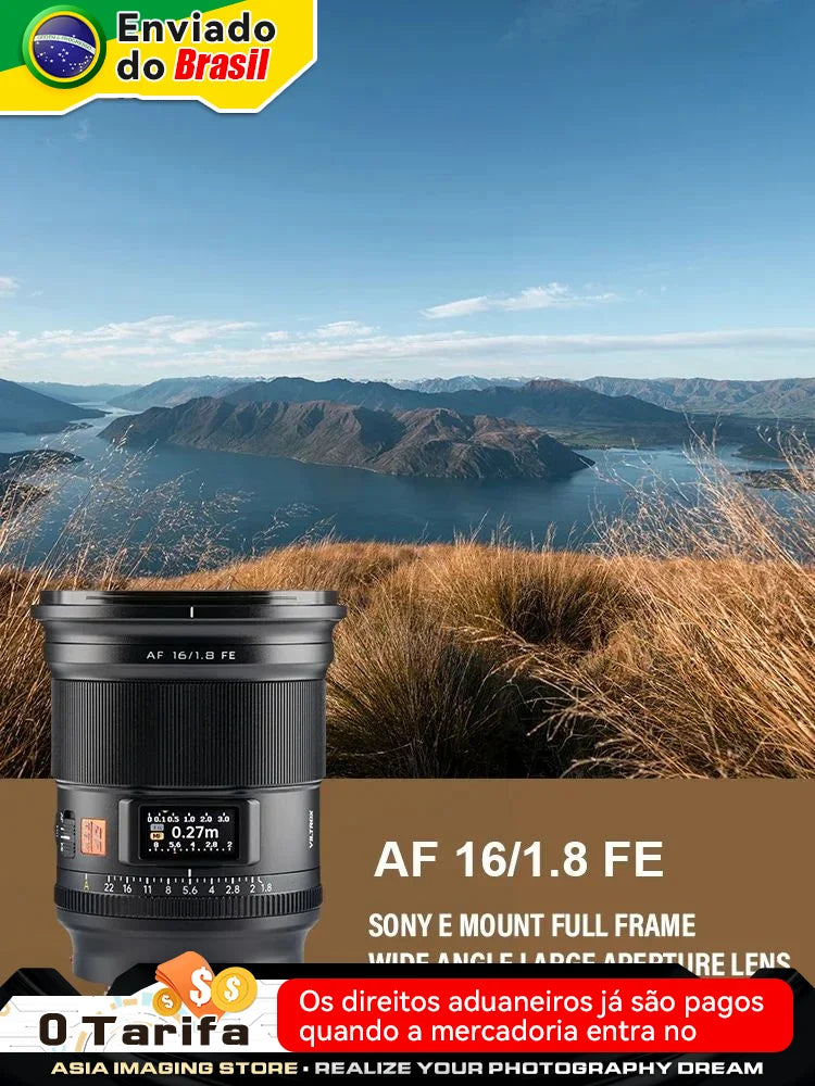 Viltrox AF 16mm F1.8 FE Lens – Full Frame Wide-Angle Fisheye for Sony E ZVE10, A7IV, A7SIII Mirrorless Cameras