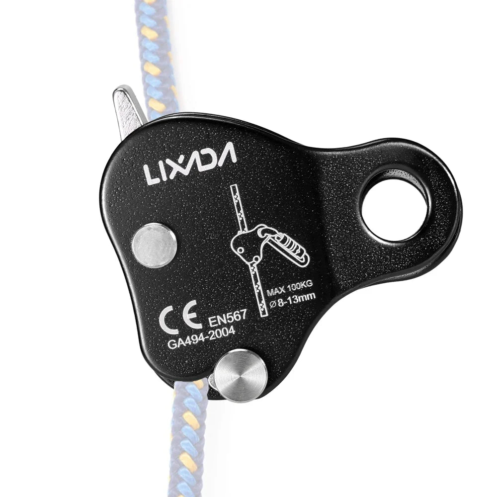 Climbing Ascender Belay Device – Arborist Rope Protection Grip for 8-13MM Outdoor Mountain Climbing Rigging