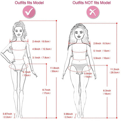 1/6 Doll Halloween Cosplay Outfit – Witch Dress, Cap, Belt, Bag & Broom for 12" BJD / 30cm Dolls