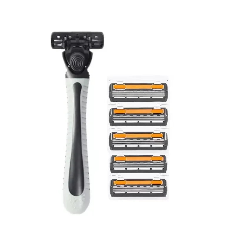 Men’s 3-Layer Reusable Safety Razor – Brand New Design with Imported Blades & Multi-Tool Replaceable Head