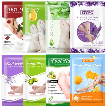 Honey Foot Mask – 1 Pair for Dead Skin & Callus Removal, Exfoliating Foot Treatment, Whitening Foot Spa & Skin Care Tool