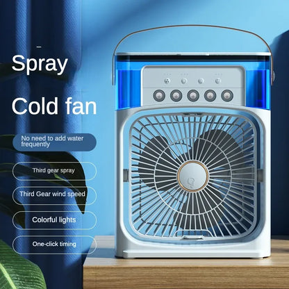 Portable Air Conditioner & Humidifier: Hydrocooling Small Air Cooler with 3-Speed Fan Adjustment - Ideal for Office and Household Use