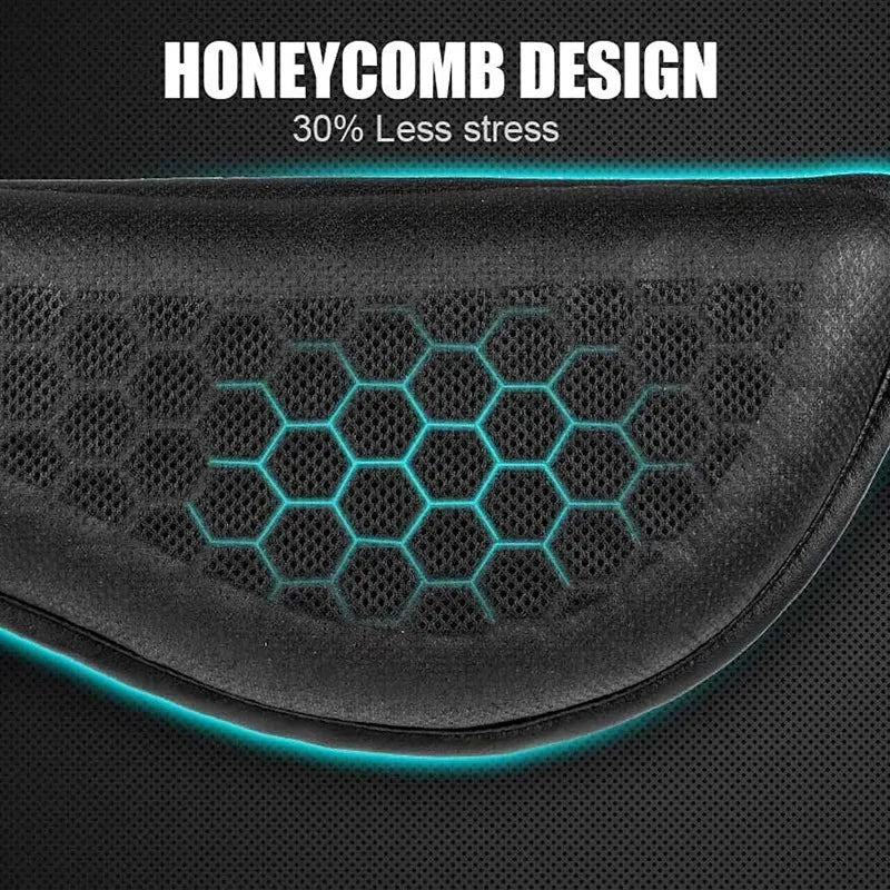 3D Honeycomb Motorcycle Seat Cushion - Anti Slip Gel Pressure Relief Comfort Ride Pad Moto Accessory