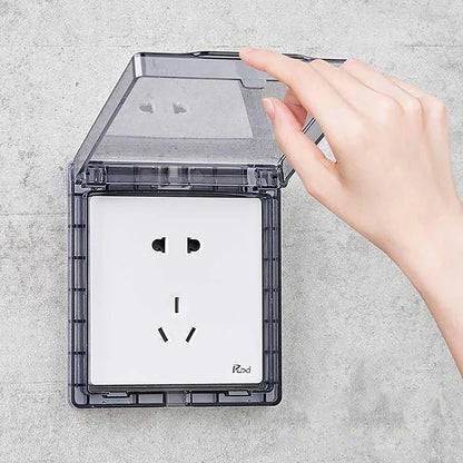 86 Type Self-Adhesive Wall Socket Waterproof Box - Electric Plug & Switch Protection Cover for Bathroom - Splash-Resistant