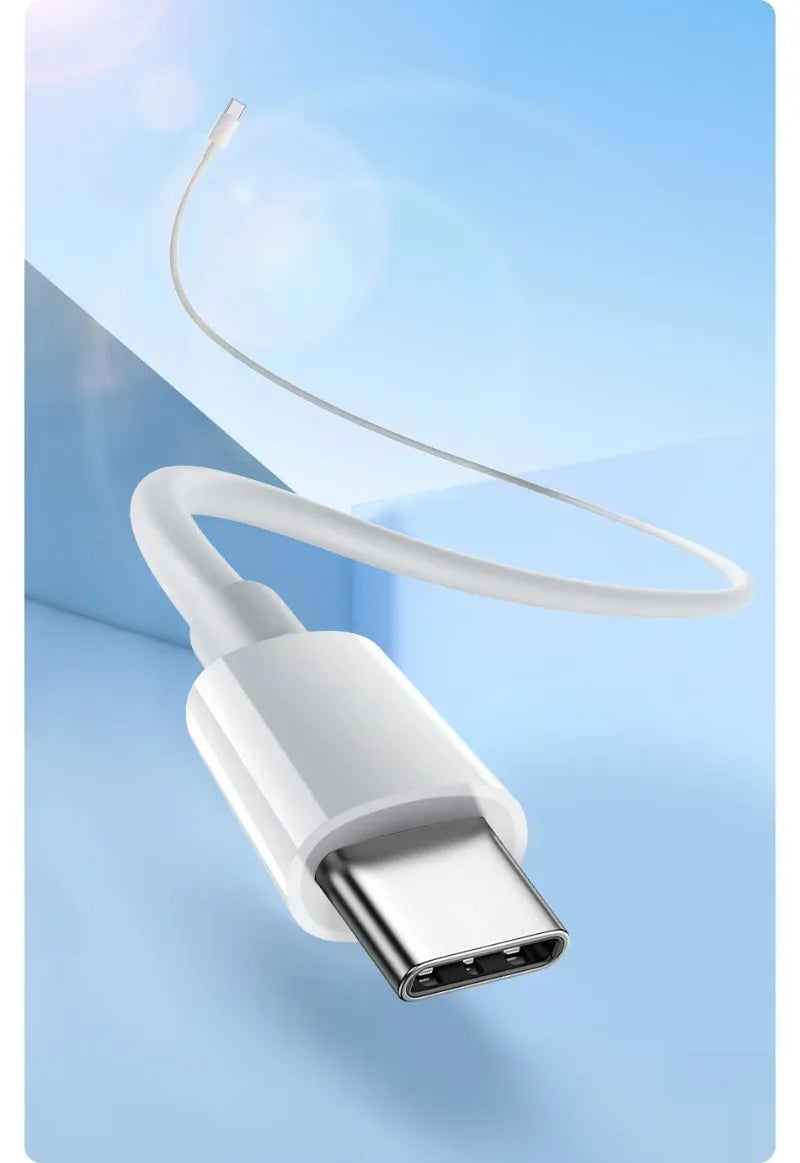PD 60W USB-C to USB-C Fast Charging Cable – 2M Power Delivery Cord for iPhone 6-16 Series, iPad & USB-A Devices