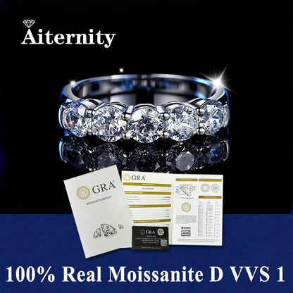100% Pass Diamond Tester Pen & Moissanite Ring – Matching 925 Sterling Silver Wedding Band for Women
