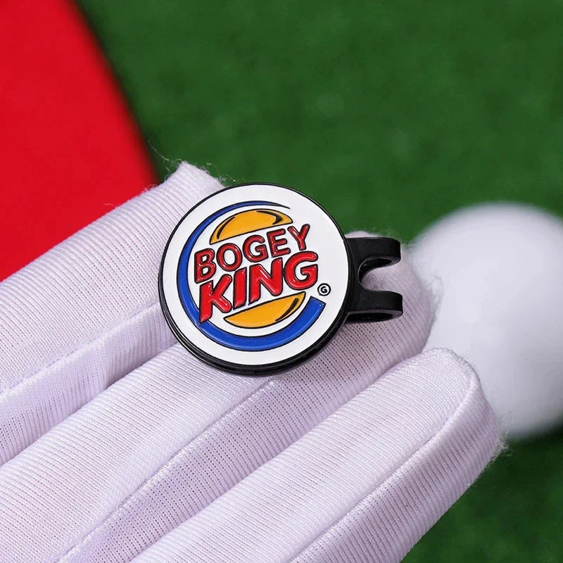 Bogey Ball King Golf Hat Clips – Magnetic Golf Ball Marker, Trendy Cap Clip Jewelry Gift for Golf Lovers