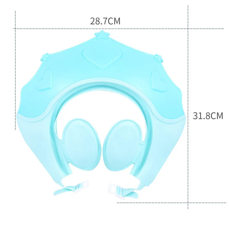 Protective and Adjustable Baby Shower Cap: Soft Hair Wash Hat for Kids with Ear Protection - Ensure Safe Shampoo Bathing Experience, Shielding Children's Heads During Showers