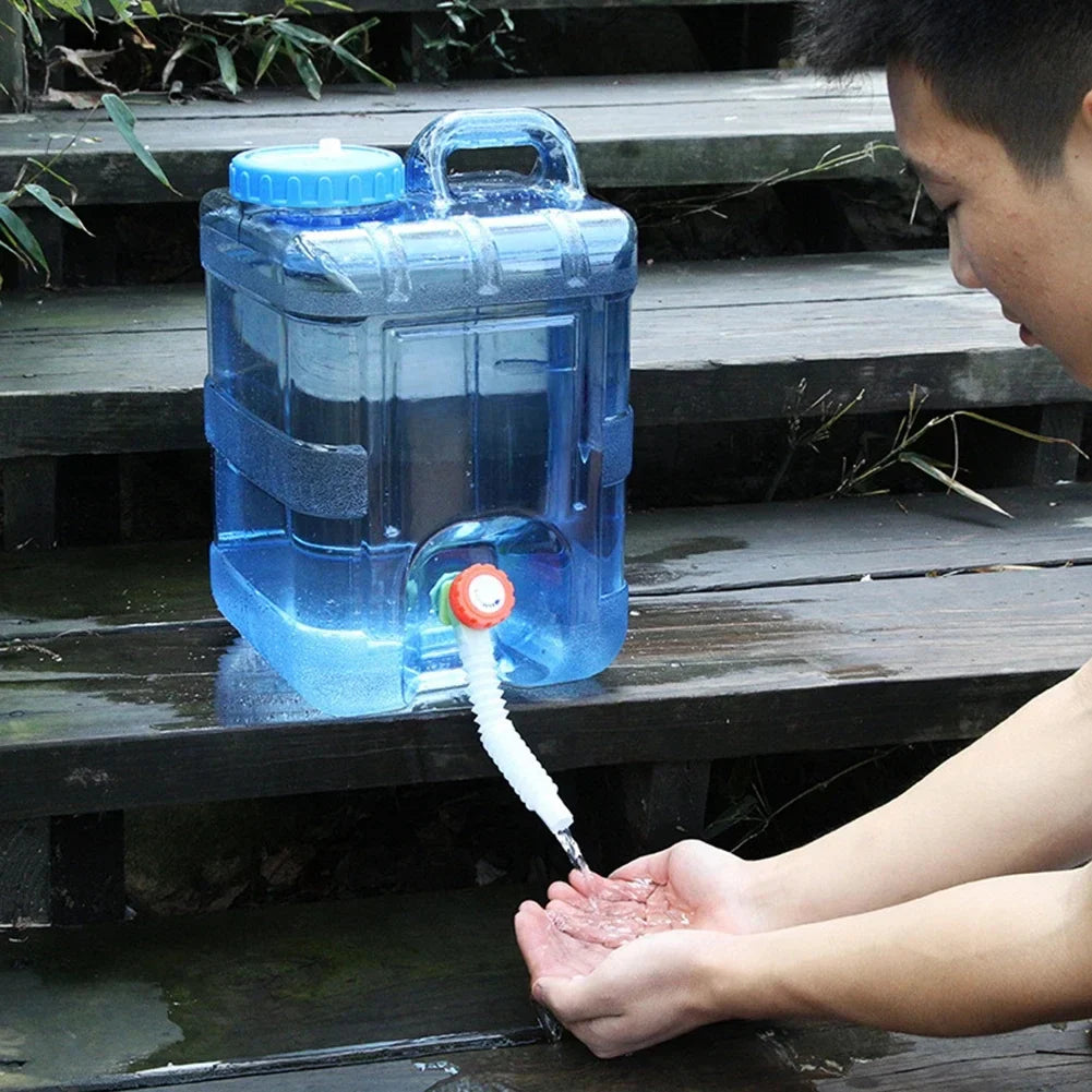 10/15L Food-Grade Water Storage Tank — Durable Car & Camping Container with Faucet and Cover