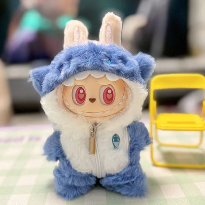 13 Styles Cute Mini Plush Doll Clothes - Outfit Accessories for Kpop Exo Labubu II Idol Dolls, Jumpsuits & Party Clothing