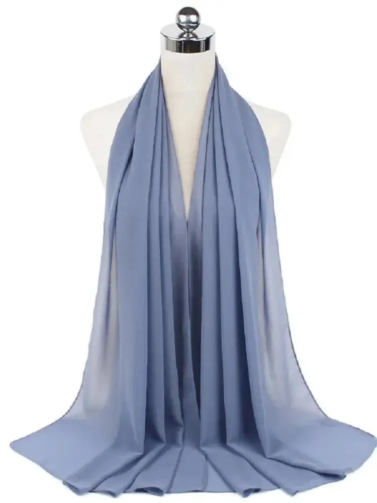 Women’s Solid Chiffon Instant Hijab – Ready-to-Wear Islamic Scarf, Muslim Shawl & Arab Head Wrap
