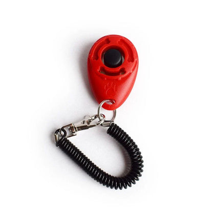 Dog Training Clicker – Adjustable Wrist Strap Pet Trainer for Cats & Dogs, Sound Keychain & Repeller Aid
