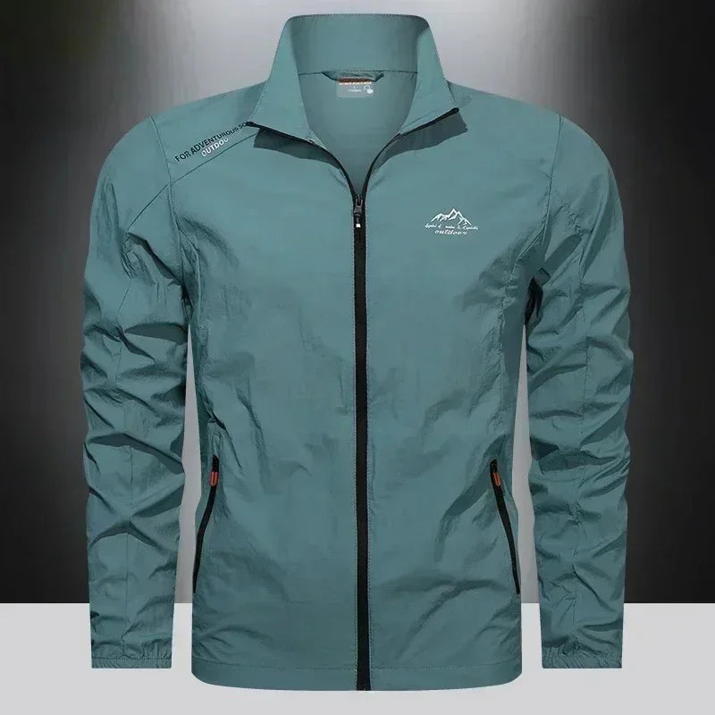 Men’s UPF100+ Summer Windbreaker - Lightweight UV Sun Protection Jacket with Zip Pockets for Outdoor Activities