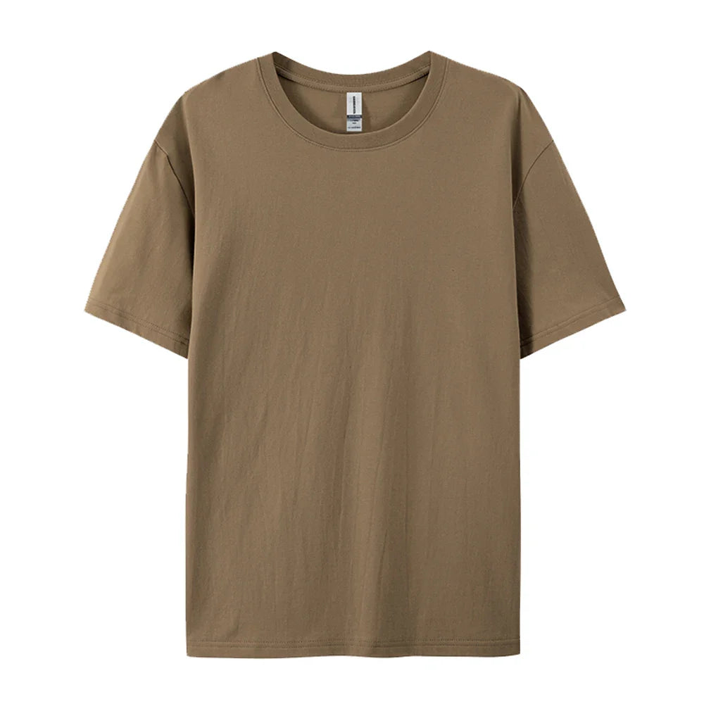 100% Cotton Solid Color T-Shirt – Unisex Short Sleeve Casual Breathable Summer Tee for Men & Women Fashion Wear