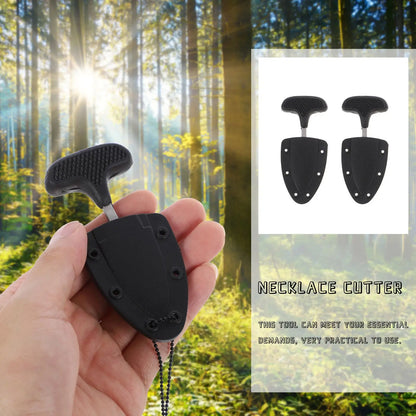 Multifunctional Camping Necklace Knife - Portable Outdoor Survival Cutter (1 or 2 Pieces)