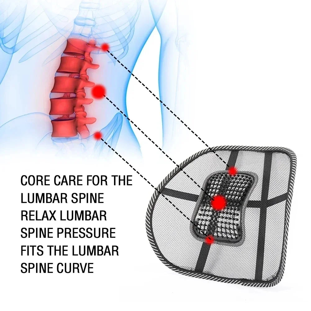 Universal Lumbar Back Support Pillow – Office Chair & Car Cushion for Spine Posture Correction, Truck Seat Cushion