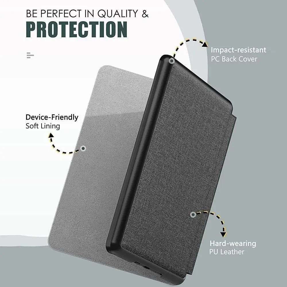 SA568B Leather Case for Kindle Paperwhite 12th Gen 2024 Signature Edition – 7-Inch Cover with Hand Strap & Auto Sleep